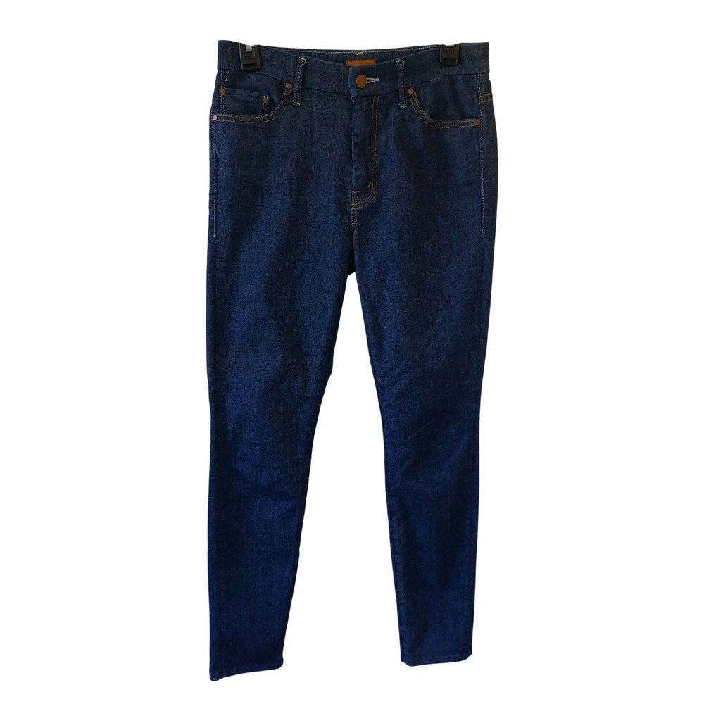 Mother Denim Skinny Jeans Dark‎ Indigo Wash Size 28 Made in USA High Rise